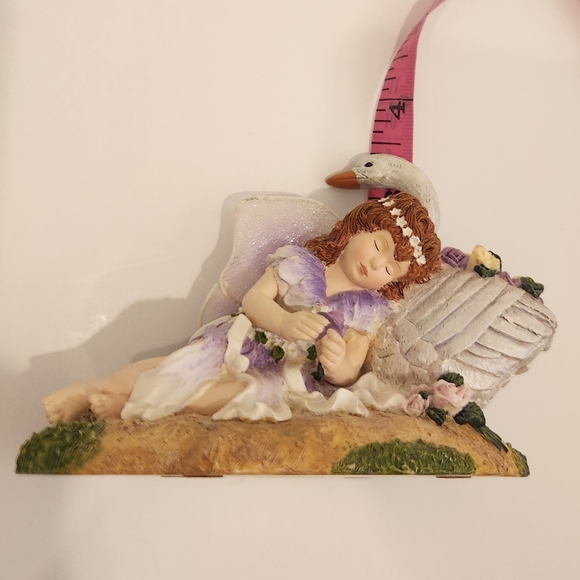 Lisa Jane Sleeping Fairy with Flower Swan Rare Vintage Enesco Figurine - Picture 6 of 7